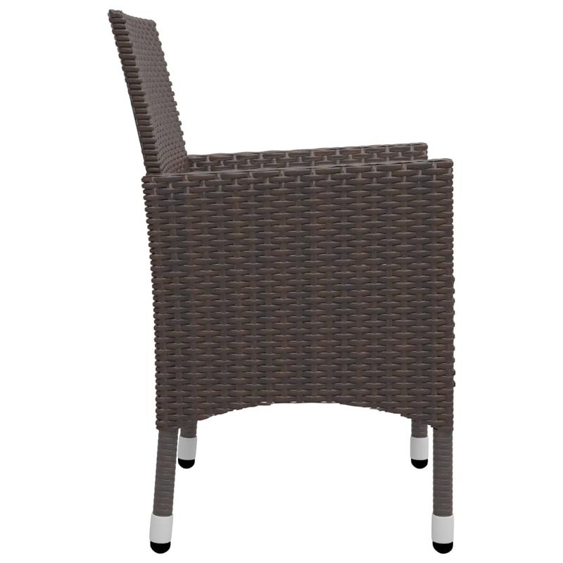 Casa si Gradina - Gradina si terasa - Mobilier exterior - Seturi mobila gradina - Set mobilier de gradina, 9 piese, maro, poliratan si sticla - Infinity.ro