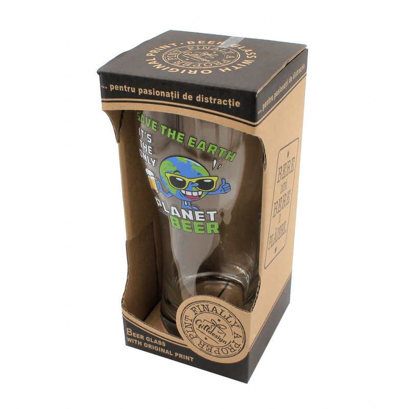 Casa si Gradina - Bucatarie si vesela - Cani si pahare - Pahare - Pahar de bere SAVE THE EARTH - Infinity.ro