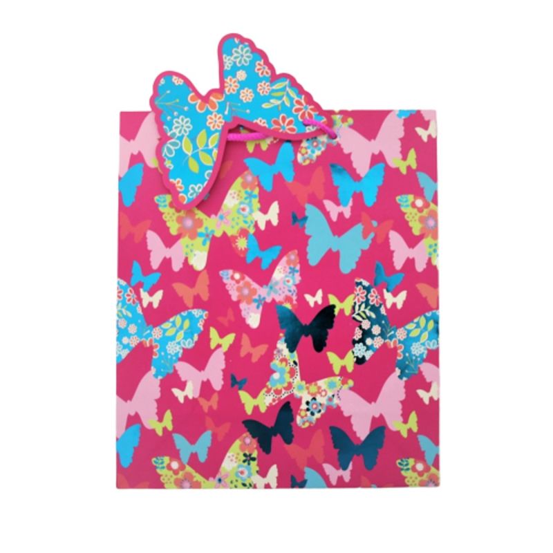 Market - Cadouri - Pungi cadou si accesorii - Punga pentru cadouri hartie M BUTTERFLY - Infinity.ro