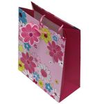 Market - Cadouri - Pungi cadou si accesorii - Punga cadou hartie L FLORAL PINK - Infinity.ro