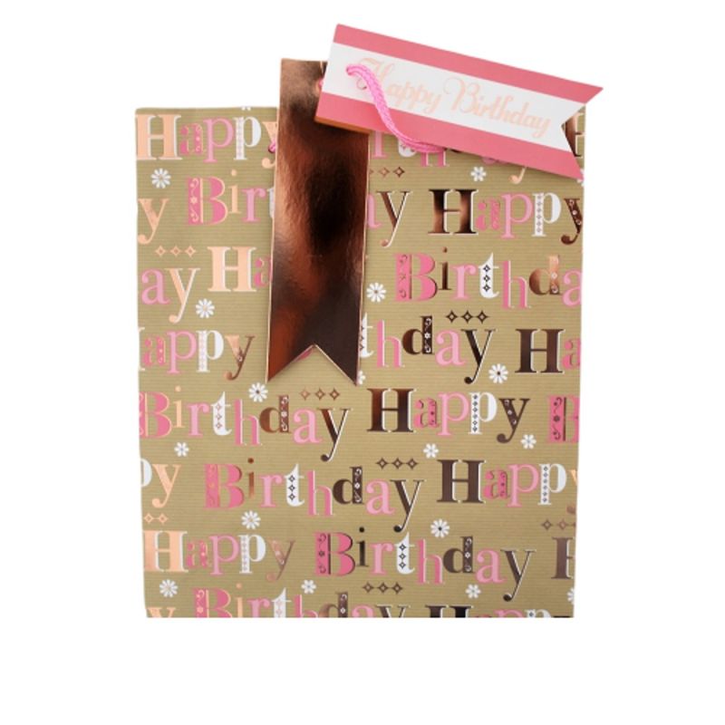 Market - Cadouri - Pungi cadou si accesorii - Punga cadou hartie M BIRTHDAY CLASSIC - Infinity.ro
