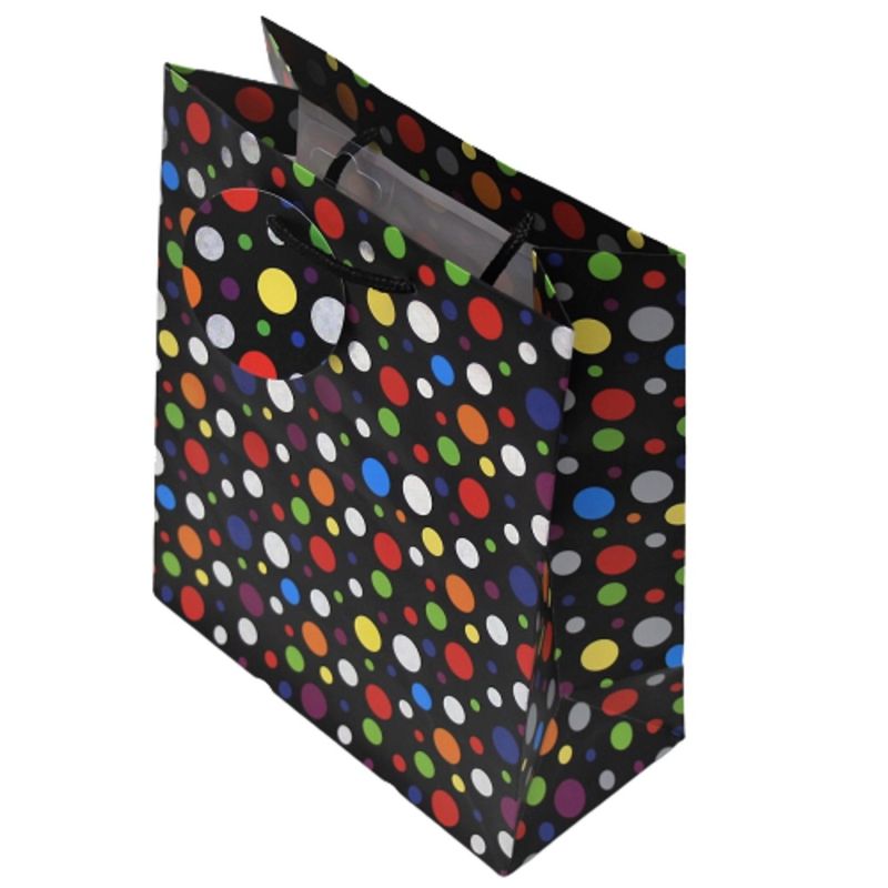 Market - Cadouri - Pungi cadou si accesorii - Punga hartie M POLKA DOT - Infinity.ro