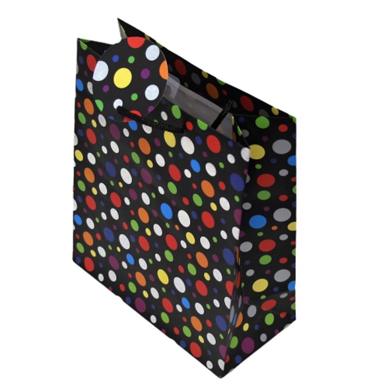 Market - Cadouri - Pungi cadou si accesorii - Punga hartie M POLKA DOT - Infinity.ro