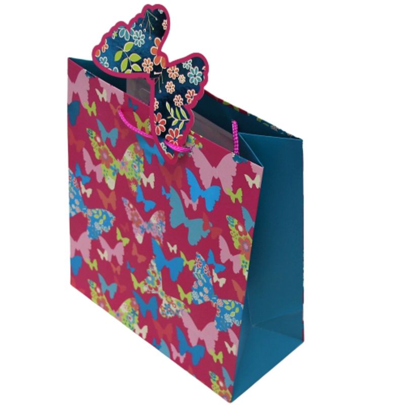 Market - Cadouri - Pungi cadou si accesorii - Punga pentru cadouri hartie M BUTTERFLY - Infinity.ro