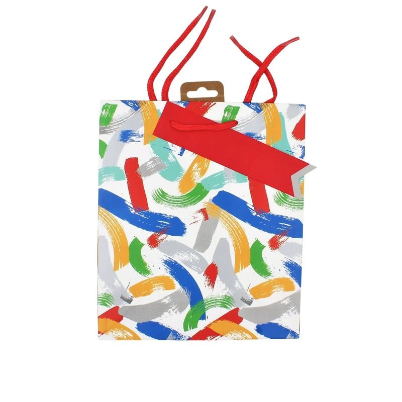 Market - Cadouri - Pungi cadou si accesorii - Punga cadou SDE L Colourful strokes - Infinity.ro