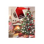 Market - Cadouri - Pungi cadou si accesorii - Punga cadou Craciun SDE M TRAD XMAS TREE - Infinity.ro