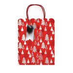 Market - Cadouri - Pungi cadou si accesorii - Punga cadou Craciun SDE M RED TREES - Infinity.ro