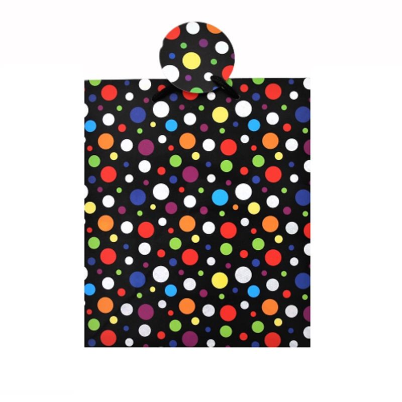 Market - Cadouri - Pungi cadou si accesorii - Punga cadou hartie L POLKA DOT - Infinity.ro