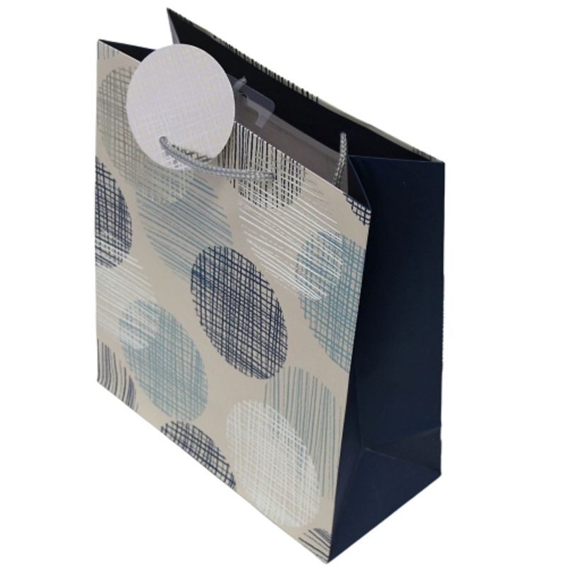 Market - Cadouri - Pungi cadou si accesorii - Punga de cadou hartie L CIRCLES - Infinity.ro