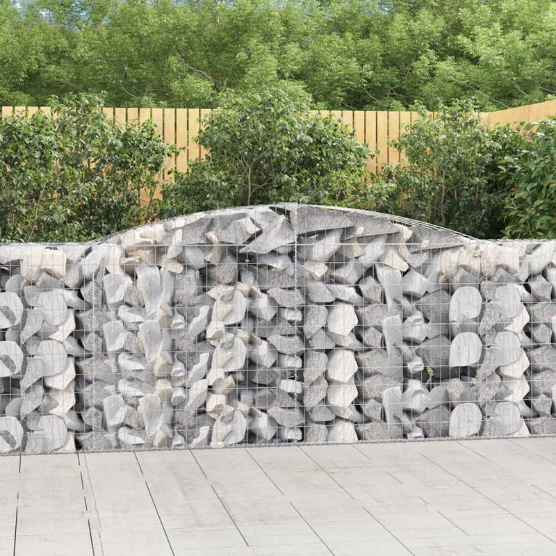 Casa si Gradina - Gradina si terasa - Garduri, panouri si accesorii - Cos gabion arcuit, 400x50x100/120 cm fier galvanizat - Infinity.ro
