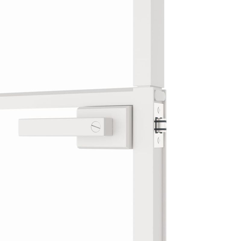 Casa si Gradina - Constructii - Usi interior, exterior si garaj - Usi garaj - Usa de interior alb 76x201,5 cm sticla securiz./aluminiu slim, model 3 bare orizontale - Infinity.ro