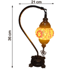 Casa si Gradina - Corpuri si surse de iluminat - Iluminat comercial si industrial - Corpuri iluminat comercial - Lampa de noptiera orientala, diametru glob 10cm - Portocaliu - Infinity.ro
