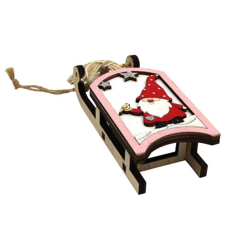 Casa si Gradina - Decoratiuni - Decoratiuni de sezon - Ornament brad Saniuta cu pitic 11x5x3 cm - Infinity.ro