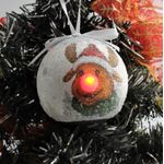 Casa si Gradina - Decoratiuni - Decoratiuni de sezon - Glob decorativ alb - Ren zambaret cu caciula - Infinity.ro