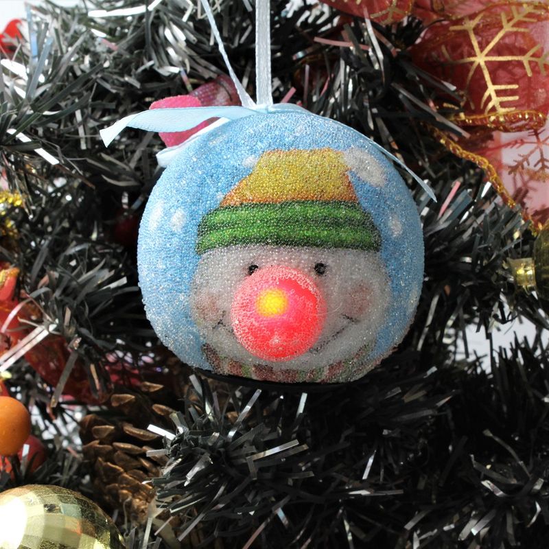 Casa si Gradina - Decoratiuni - Decoratiuni de sezon - Glob decorativ bleu - Om de zapada cu caciula - Infinity.ro