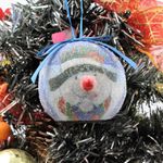 Casa si Gradina - Decoratiuni - Decoratiuni de sezon - Glob decorativ albastru - Om de zapada - Infinity.ro