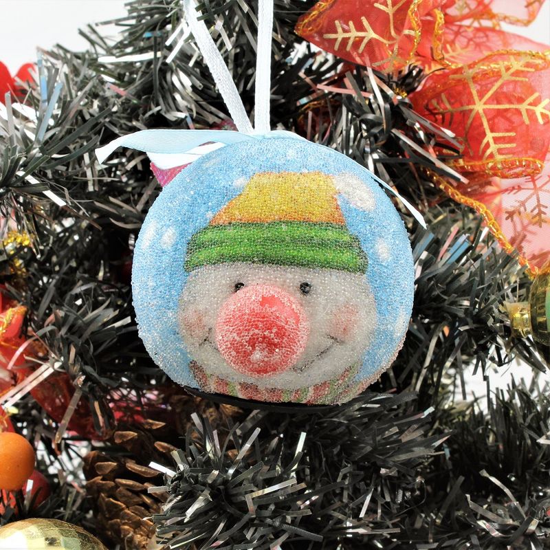 Casa si Gradina - Decoratiuni - Decoratiuni de sezon - Glob decorativ bleu - Om de zapada cu caciula - Infinity.ro