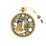 Casa si Gradina - Decoratiuni - Decoratiuni de sezon - Ornament brad Glob cu ingeras 10.5x8.5 cm - Infinity.ro