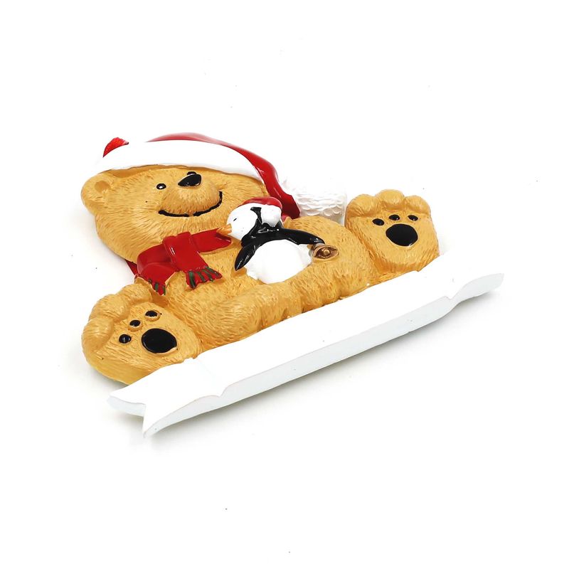 Casa si Gradina - Decoratiuni - Decoratiuni de sezon - Decoratiune cu magnet - Ursulet zambaret cu fes si pinguin - Infinity.ro