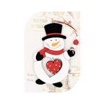 Casa si Gradina - Decoratiuni - Decoratiuni de sezon - Decoratiune din lemn - om de zapada - inimioara rosie cu buline albe - Infinity.ro