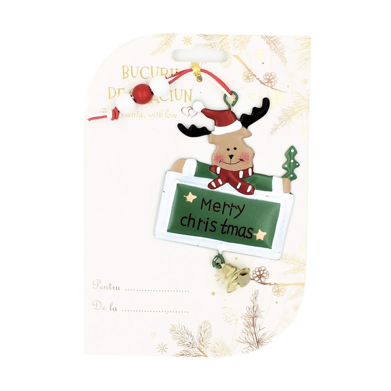 Casa si Gradina - Decoratiuni - Decoratiuni de sezon - Decoratiune de Craciun Merry Christmas verde - Infinity.ro