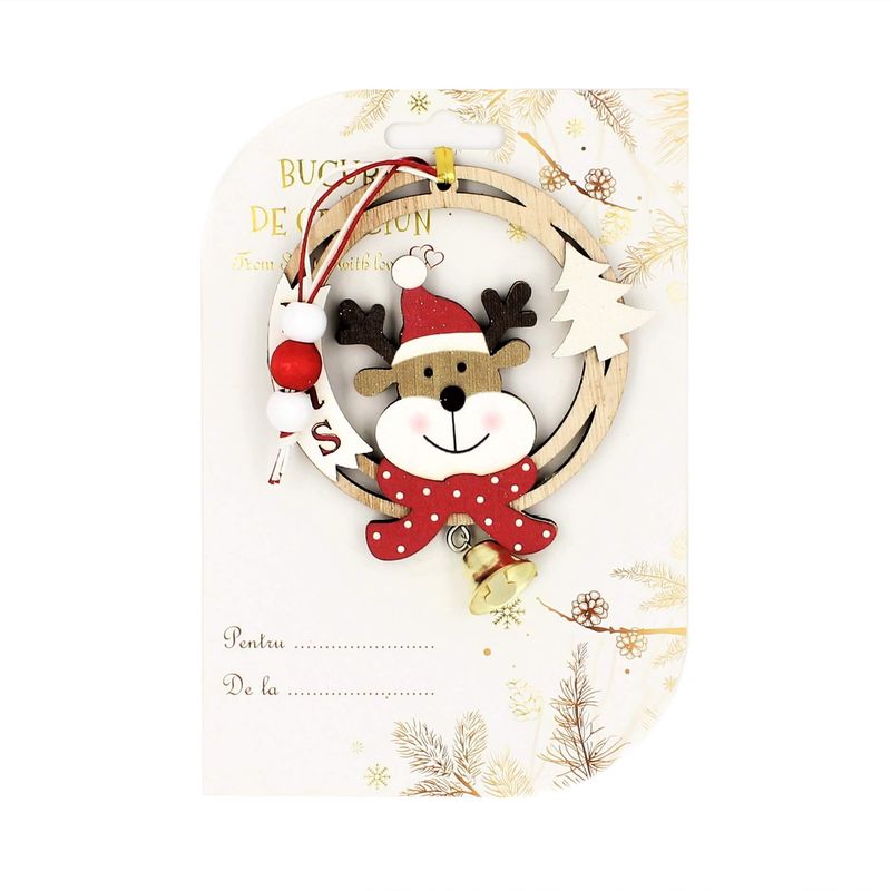 Casa si Gradina - Decoratiuni - Decoratiuni de sezon - Decoratiune Craciun snow circle xmas reindeer - Infinity.ro