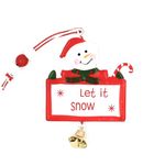 Casa si Gradina - Decoratiuni - Decoratiuni de sezon - Decoratiune Craciun let it snow rosu - Infinity.ro