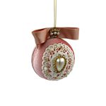 Casa si Gradina - Decoratiuni - Decoratiuni de sezon - Glob DECORIS culoarea rose din catifea - Infinity.ro