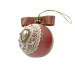 Casa si Gradina - Decoratiuni - Decoratiuni de sezon - Glob DECORIS culoarea rose din catifea - Infinity.ro