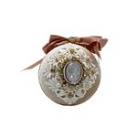 Casa si Gradina - Decoratiuni - Decoratiuni de sezon - Glob DECORIS culoarea ivoire din catifea - Infinity.ro