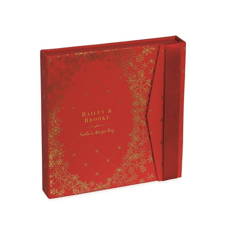 Casa si Gradina - Decoratiuni - Decoratiuni de sezon - Decoratiune metalica, in cutie eleganta - Mos Craciun cu cheia magica a Craciunului - Infinity.ro