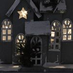 Casa si Gradina - Decoratiuni - Decoratiuni de sezon - Decoratiune Edelman, din lemn - Casuta ornata, cu led - Infinity.ro