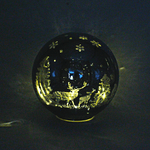 Casa si Gradina - Decoratiuni - Decoratiuni de sezon - Glob argintiu cu led LUKA lighting - Infinity.ro