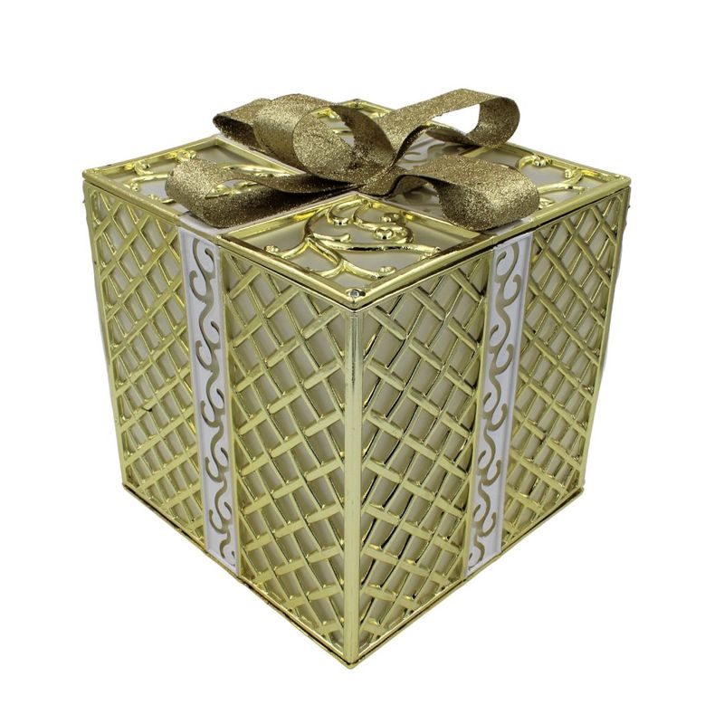 Casa si Gradina - Decoratiuni - Decoratiuni de sezon - Decoratiune Edelman - Cadou mare auriu, cu leduri - Infinity.ro