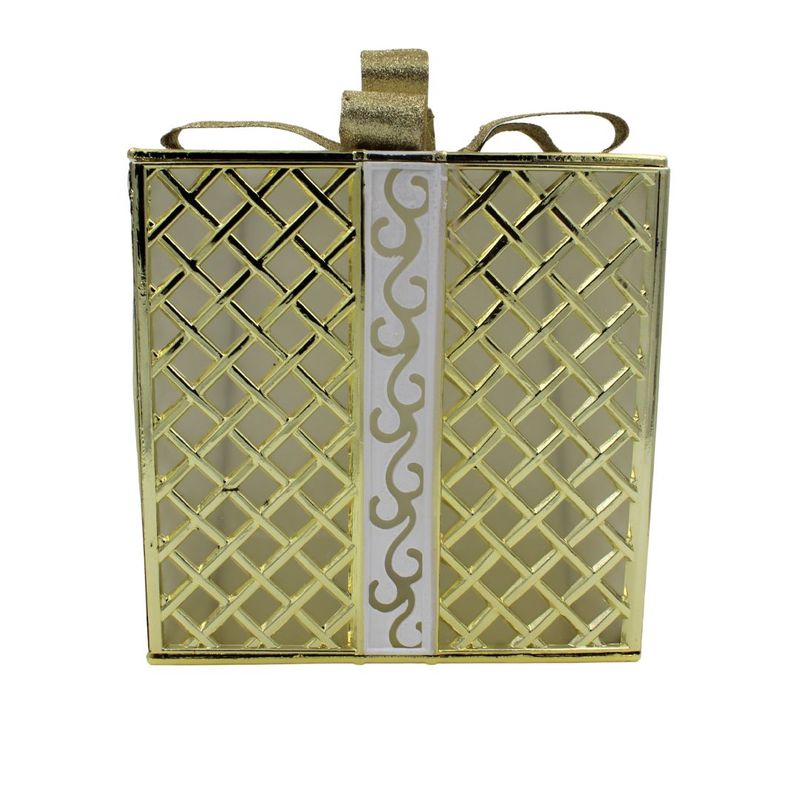 Casa si Gradina - Decoratiuni - Decoratiuni de sezon - Decoratiune Edelman - Cadou mare auriu, cu leduri - Infinity.ro