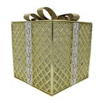 Casa si Gradina - Decoratiuni - Decoratiuni de sezon - Decoratiune Edelman - Cadou mare auriu, cu leduri - Infinity.ro