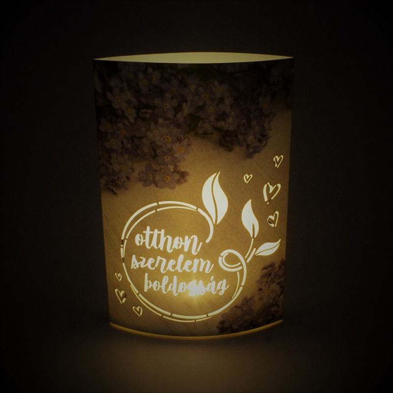 Casa si Gradina - Corpuri si surse de iluminat - Veioze si lampi - Lampadare - Lampa hartie Otthon szerelem boldogság - Infinity.ro