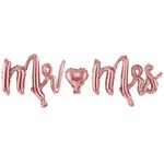 Casa si Gradina - Decoratiuni - Decoratiuni petrecere - Baloane - Balon party roz Mr&Mrs 36x125 cm - Infinity.ro