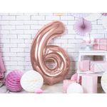 Casa si Gradina - Decoratiuni - Decoratiuni petrecere - Baloane - Balon party cifra 6 roz 35cm - Infinity.ro