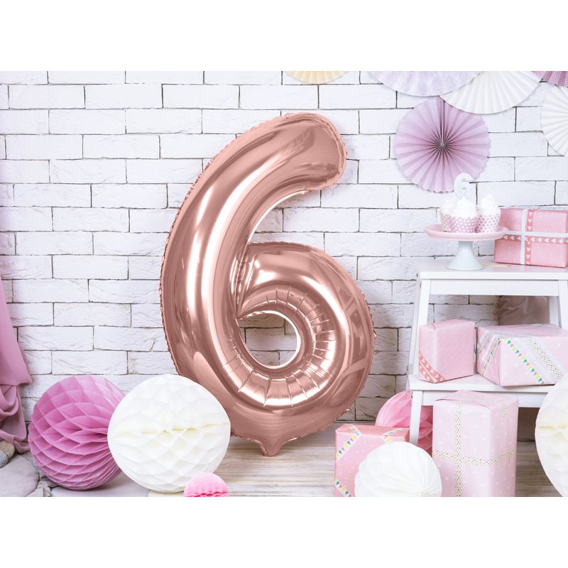 Casa si Gradina - Decoratiuni - Decoratiuni petrecere - Baloane - Balon party cifra 6 roz 35cm - Infinity.ro