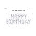 Casa si Gradina - Decoratiuni - Decoratiuni petrecere - Baloane - Balon party Happy Birthday argintiu 340x35cm - Infinity.ro