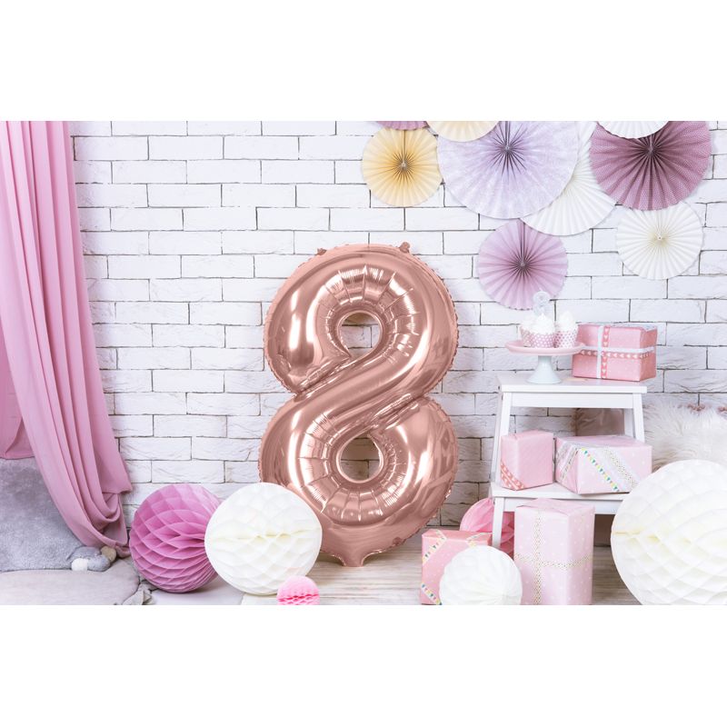 Casa si Gradina - Decoratiuni - Decoratiuni petrecere - Baloane - Balon party cifra 8 roz 35cm - Infinity.ro