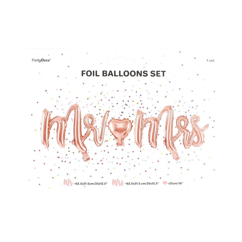 Casa si Gradina - Decoratiuni - Decoratiuni petrecere - Baloane - Balon party roz Mr&Mrs 36x125 cm - Infinity.ro