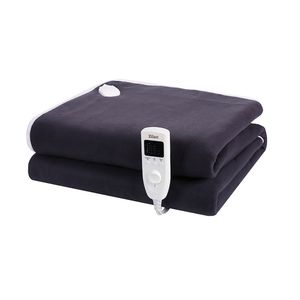 Patura ZLN-4113, Bleumarin cu incalzire electrica Soft Polar Fleece, Negru 150X80 cm, 60 W, Temporizator 1-10 ore, ZILAN