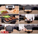 Electronice si Electrocasnice - Electrocasnice bucatarie - Preparare paine - Sandwich-maker - Sandwich-maker and Grill Zilan ZILAN ZLN-4021, 1600 W, Termostat reglabil, Placi antiaderente, Inox - Infinity.ro