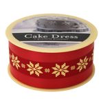 Casa si Gradina - Decoratiuni - Decoratiuni petrecere - Accesorii pentru petrecere - Banda decorativa Cake Dress, pentru torturi si prajituri, 4.5cm x 20m, Traditional Rosu - Infinity.ro