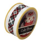 Casa si Gradina - Decoratiuni - Decoratiuni petrecere - Accesorii pentru petrecere - Banda decorativa Cake Dress, pentru torturi si prajituri, 4.5cm x 20m, Christmas Argintiu - Infinity.ro
