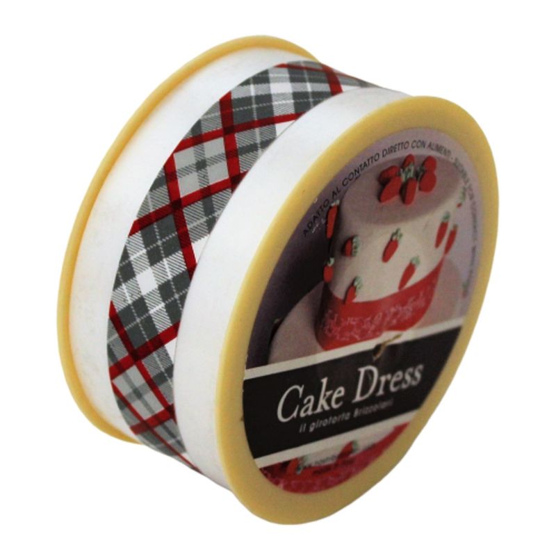 Casa si Gradina - Decoratiuni - Decoratiuni petrecere - Accesorii pentru petrecere - Banda decorativa Cake Dress, pentru torturi si prajituri, 4.5cm x 20m, Christmas Argintiu - Infinity.ro