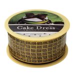 Casa si Gradina - Decoratiuni - Decoratiuni petrecere - Accesorii pentru petrecere - Banda decorativa textila Cake Dress, pentru torturi si prajituri, 4.5cm x 10m, Gold, maron - Infinity.ro