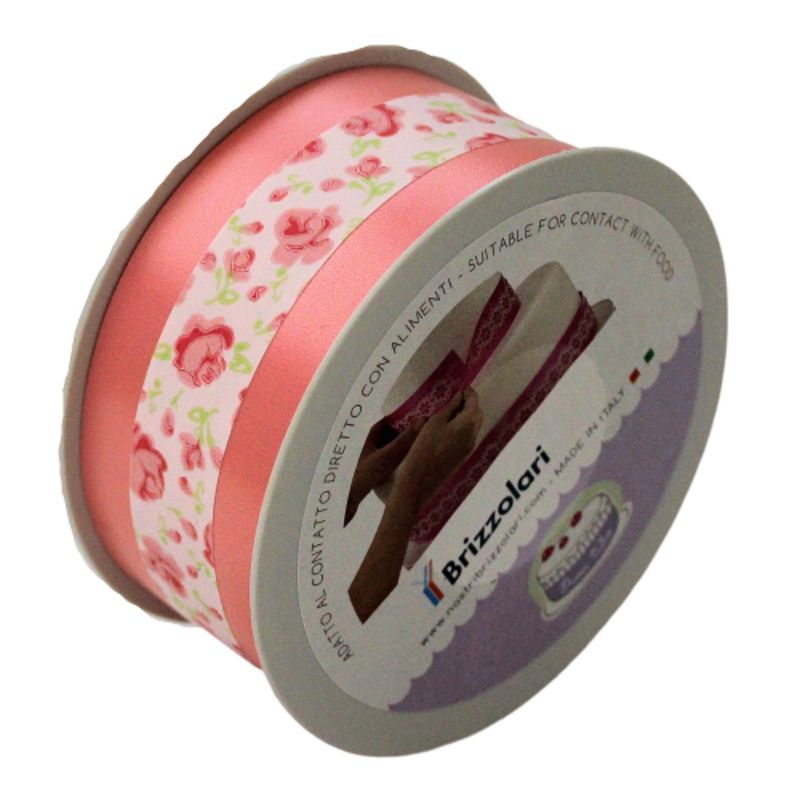 Casa si Gradina - Decoratiuni - Decoratiuni petrecere - Accesorii pentru petrecere - Banda Decorativa Cake Dress, 45mm, Roses Pink, 20 m - Infinity.ro